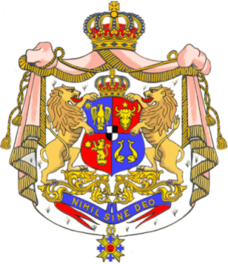Principatele Române (de Hohenzollern) - Stemă folosită între 1872-1881 (mare), variantă